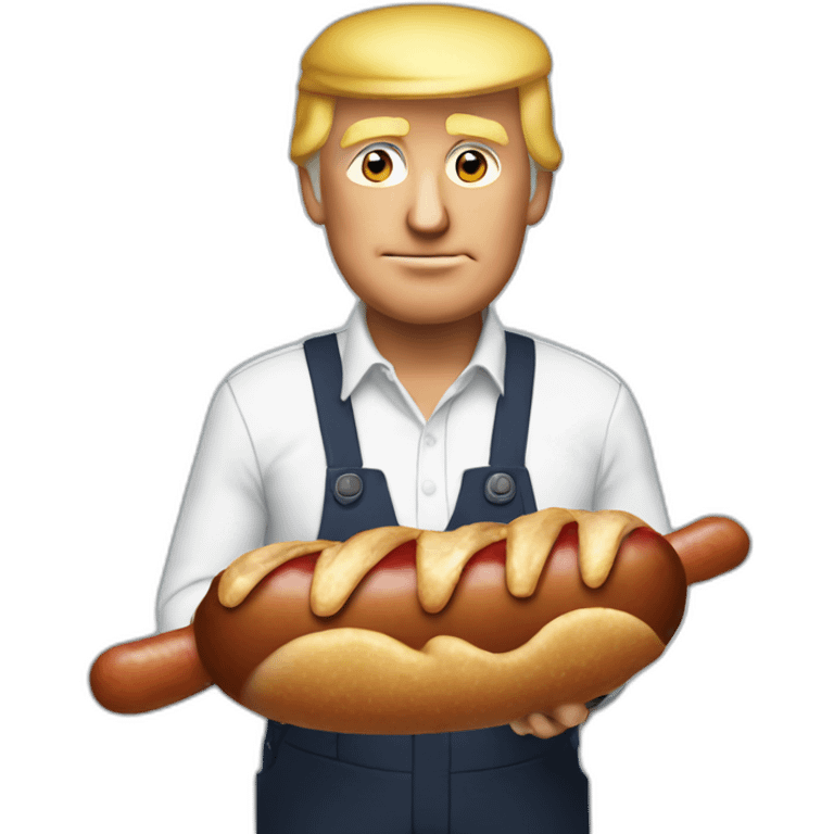 trump-holding-his-sausage emoji