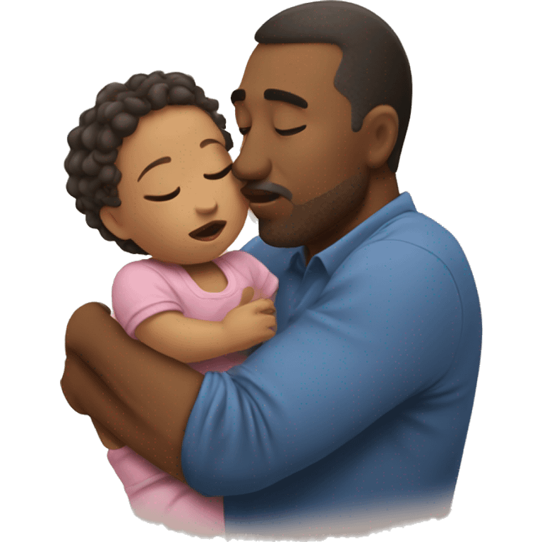 Father kissing baby girl emoji