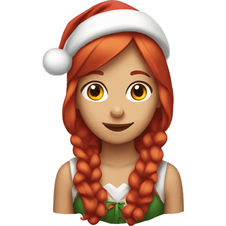 Girl santa with red hair emoji