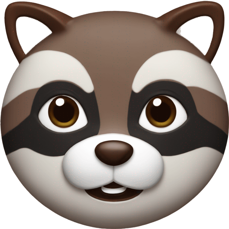 Raccoon cake chocolate  emoji