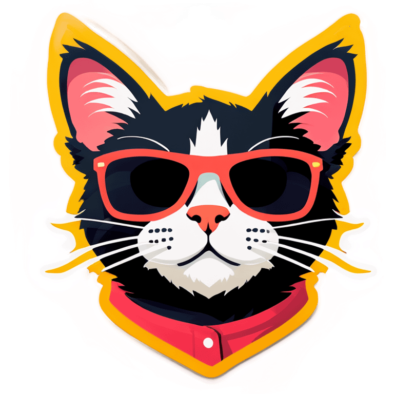 Cat with sunglasses emoji