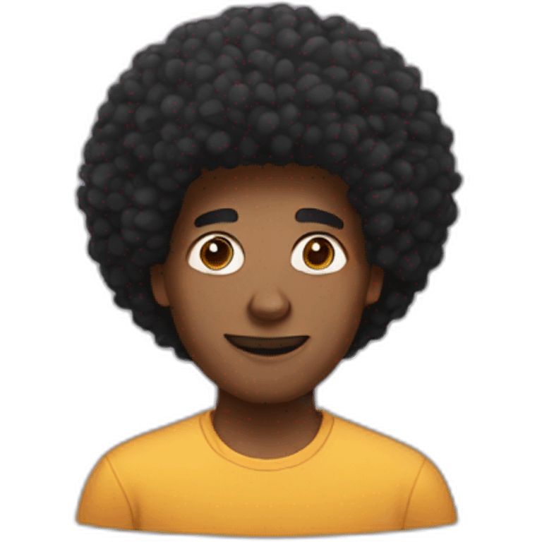 Guy with afro emoji