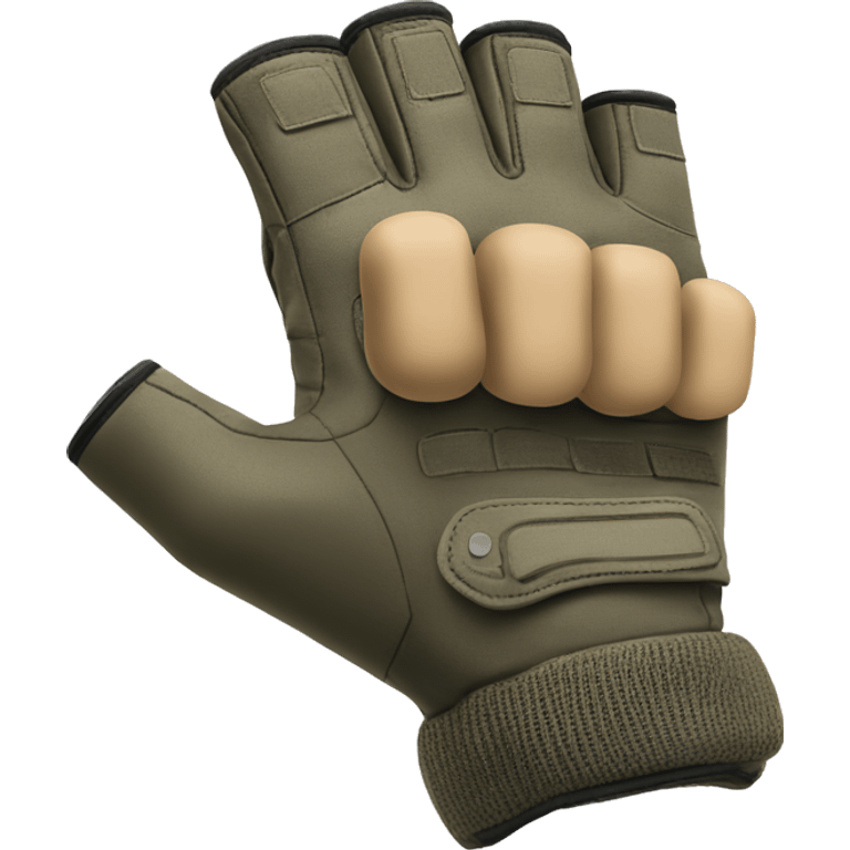 fingerless tactical glove emoji