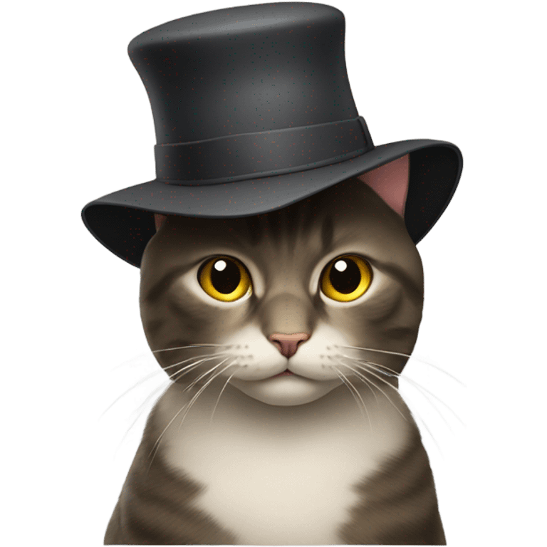 a cat with a hat emoji