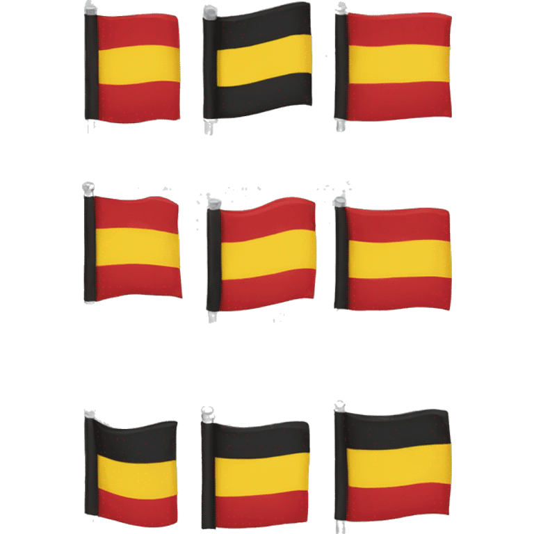 black and red rectangular flag with yellow circle in the middle  emoji