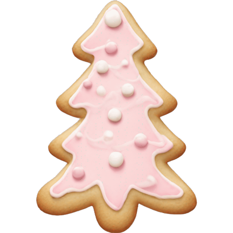 christmas cookie pale pink emoji