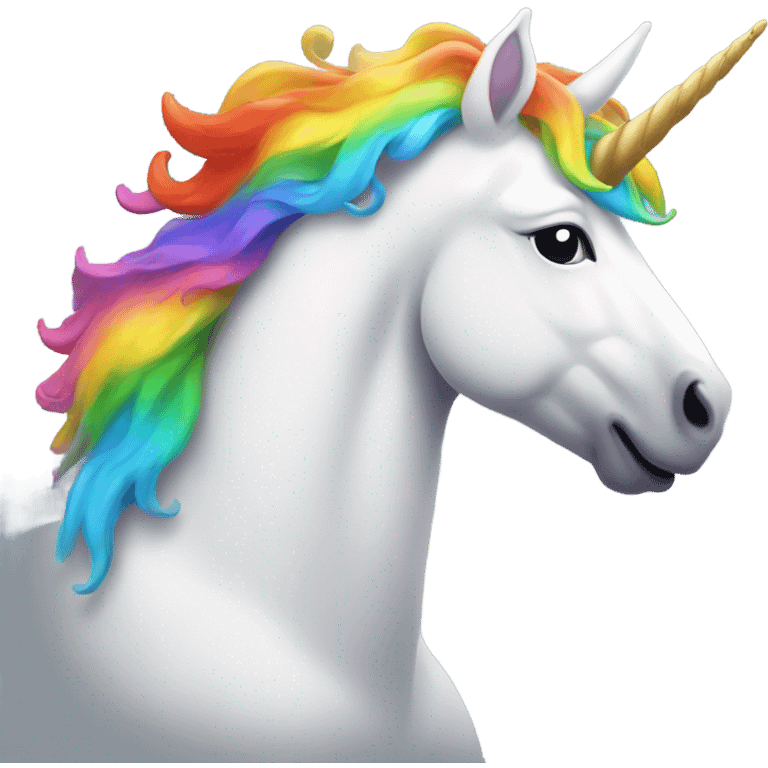 Unicorn farting rainbow  emoji