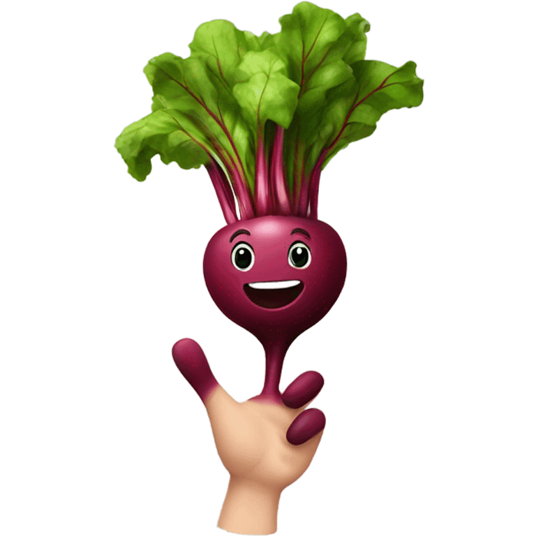 happy beetroot high five emoji