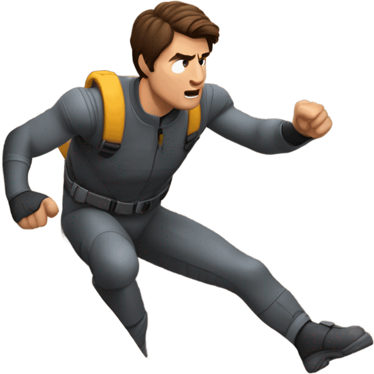 Tom cruise rock climbing in mission impossible 2 emoji