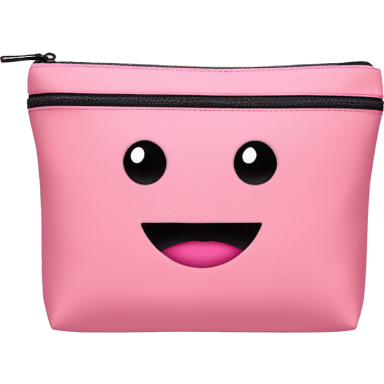 Minimalist pink makeup bag emoji