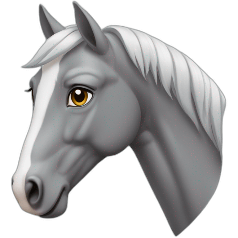 Un cheval gris pommelé emoji