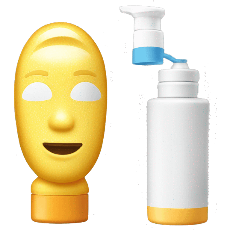 little facial sunscreen bottle isdin emoji