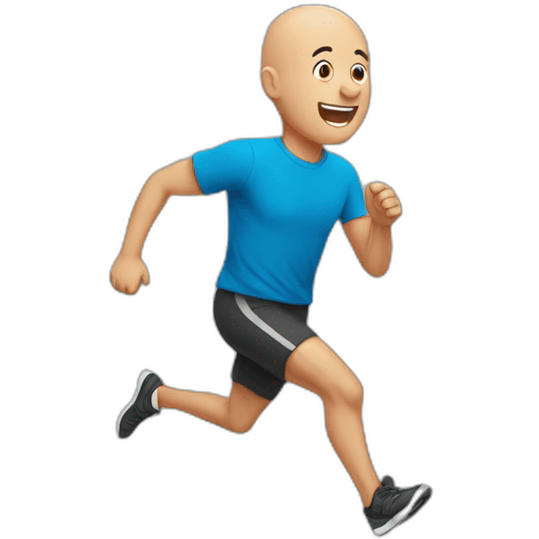 bald running man emoji