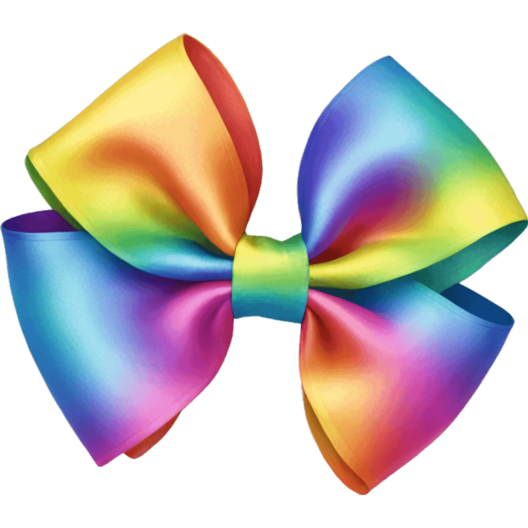 Rainbow hair bow emoji