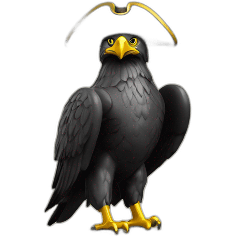 statue golden eagle with napoleon tricorne hat emoji