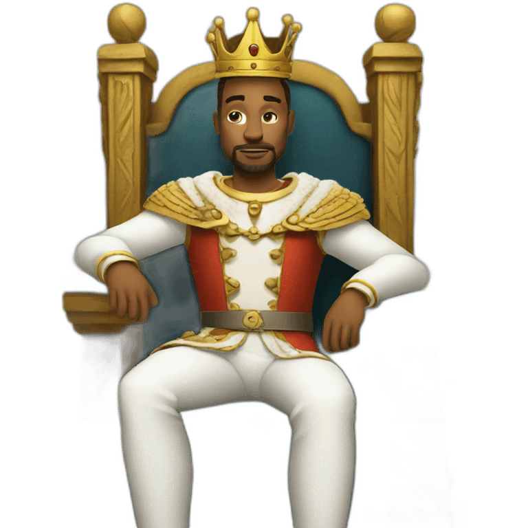 king sitting on a throne emoji