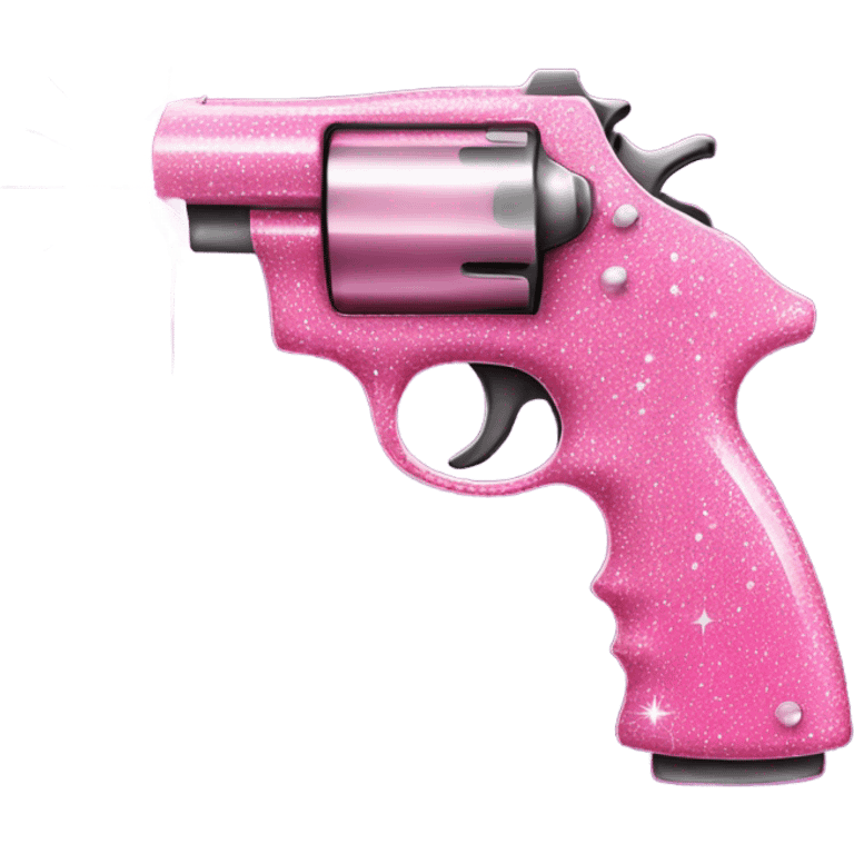 pink gun with sparkles emoji