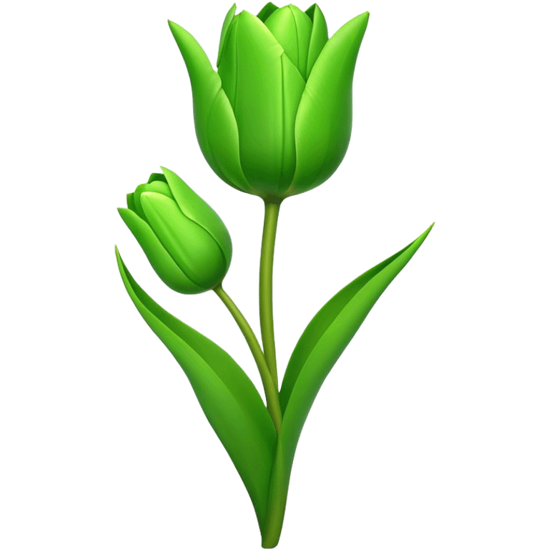 Green tulips emoji