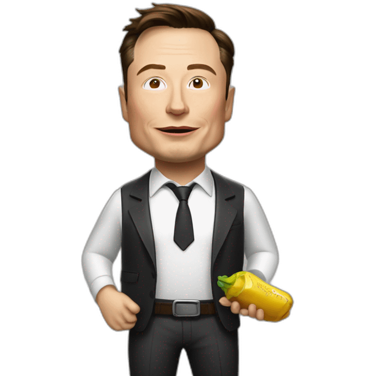 Elon musk buvant un coca emoji