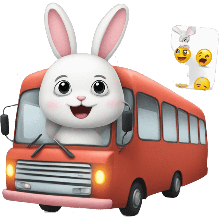 Bunny on a bus emoji