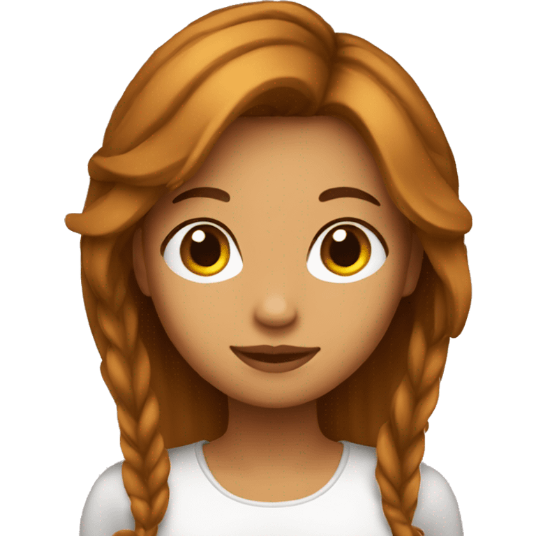 Chica con pelo marron emoji