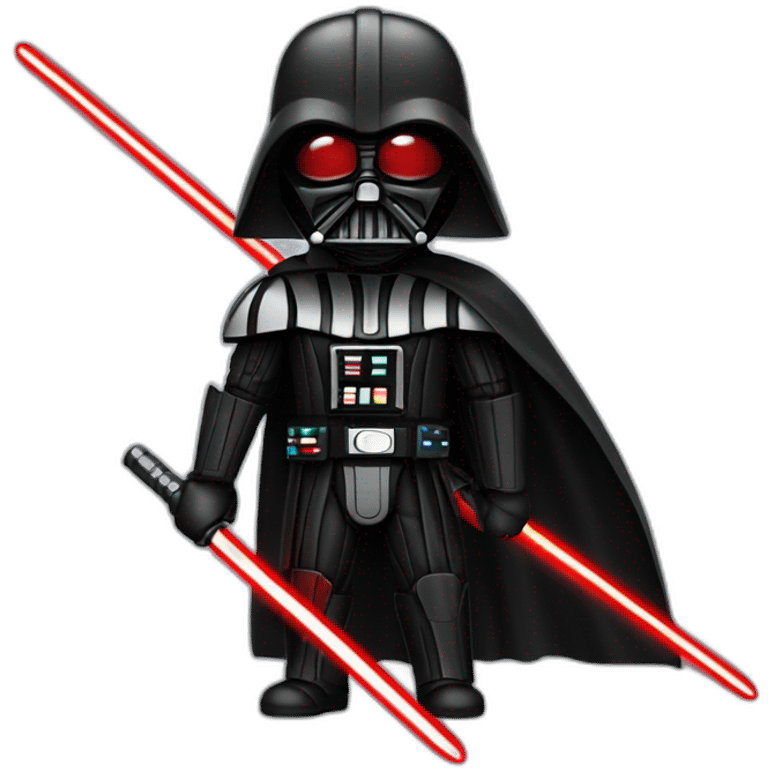 Darth Vador with red saber emoji