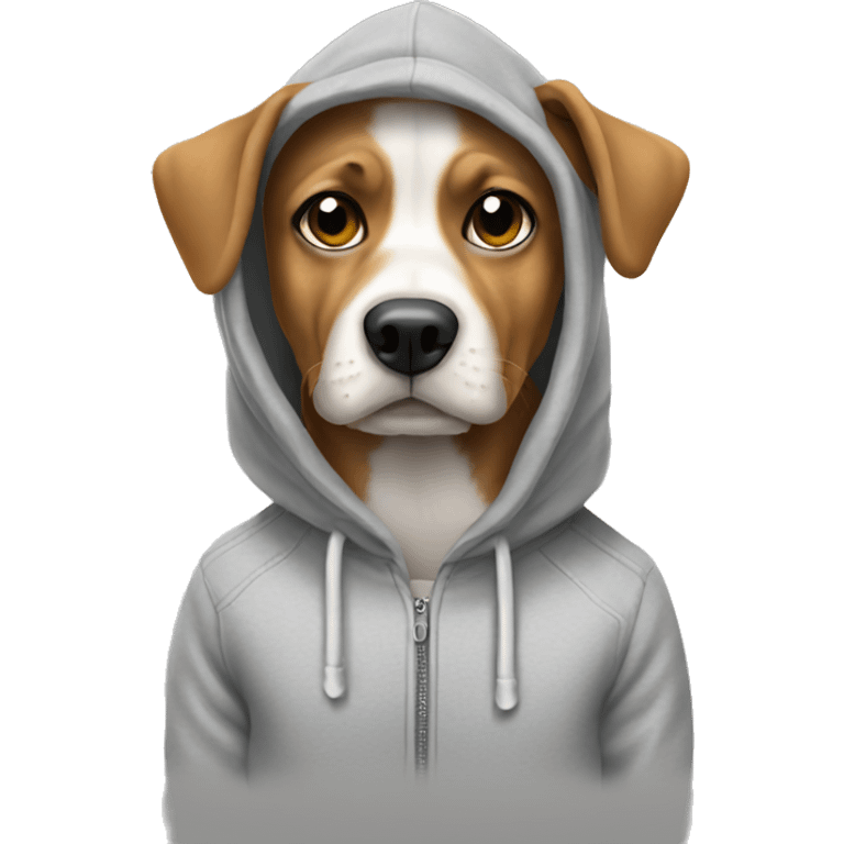 Dog wearing a hoodie  emoji