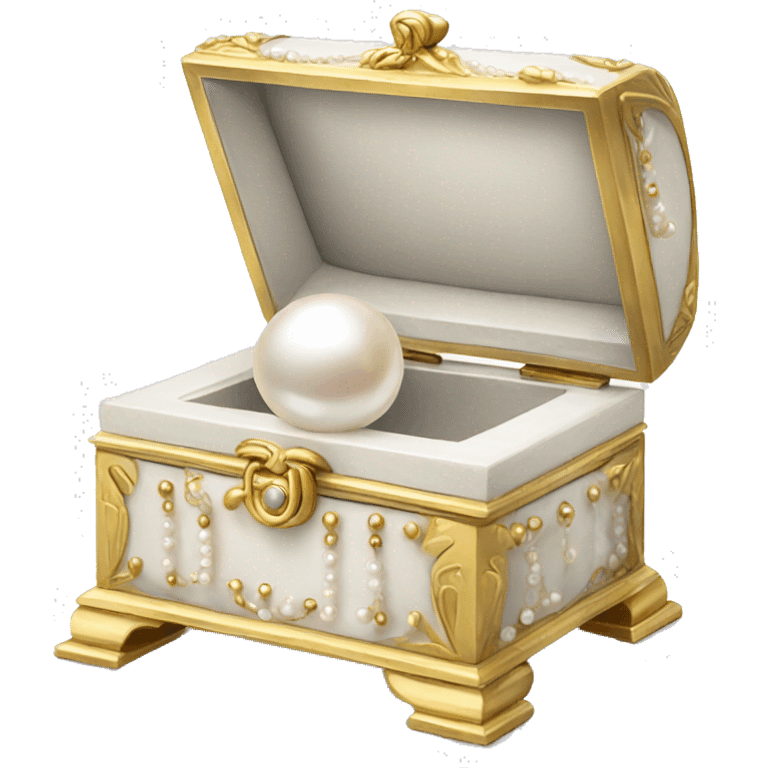 Pearl jewellery box  emoji