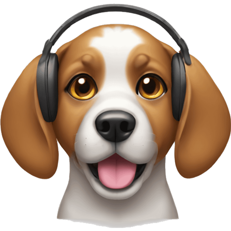 Dog with headset emoji