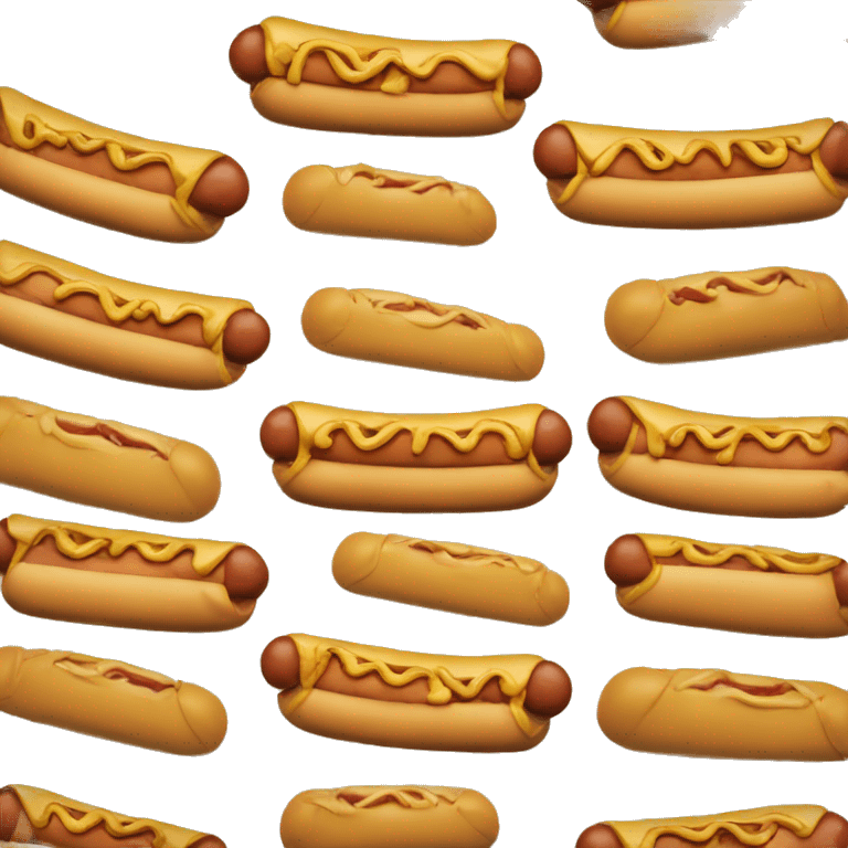 Smiling hotdog with mustard and thumbs up emoji