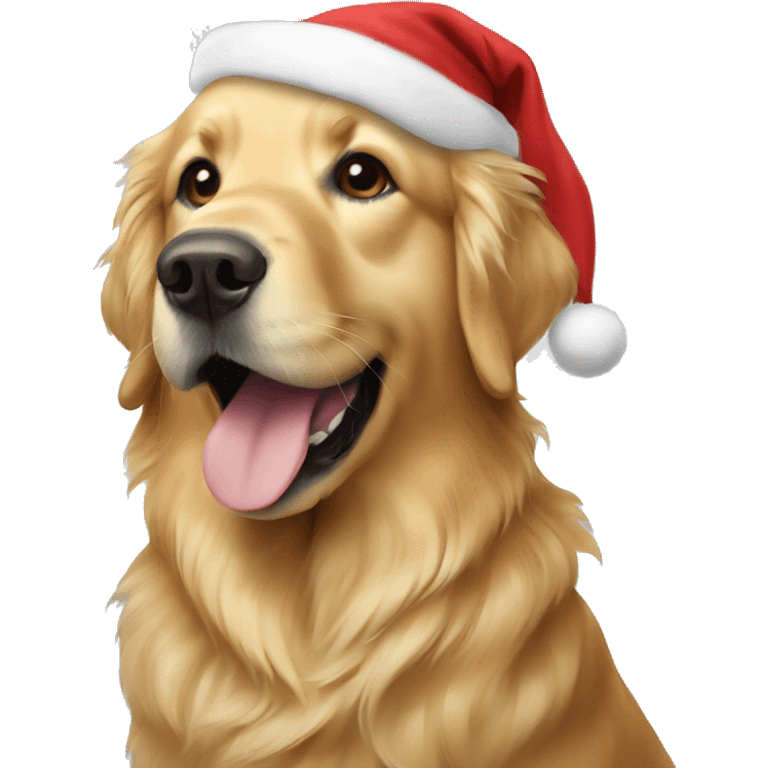 Golden retriever christmas  emoji