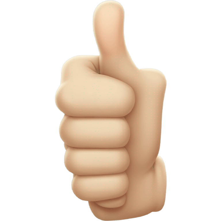 Thumbs up with extra long thumb emoji