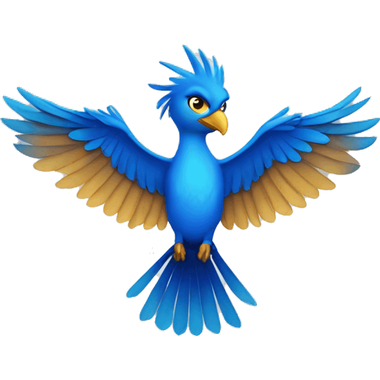 blue phoenix bird emoji