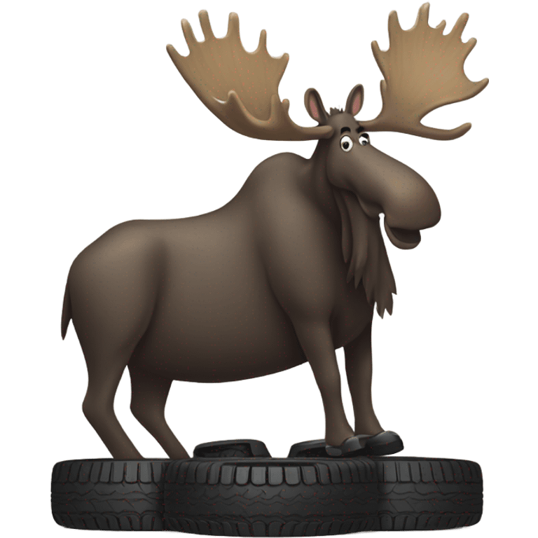 Moose on four tires emoji