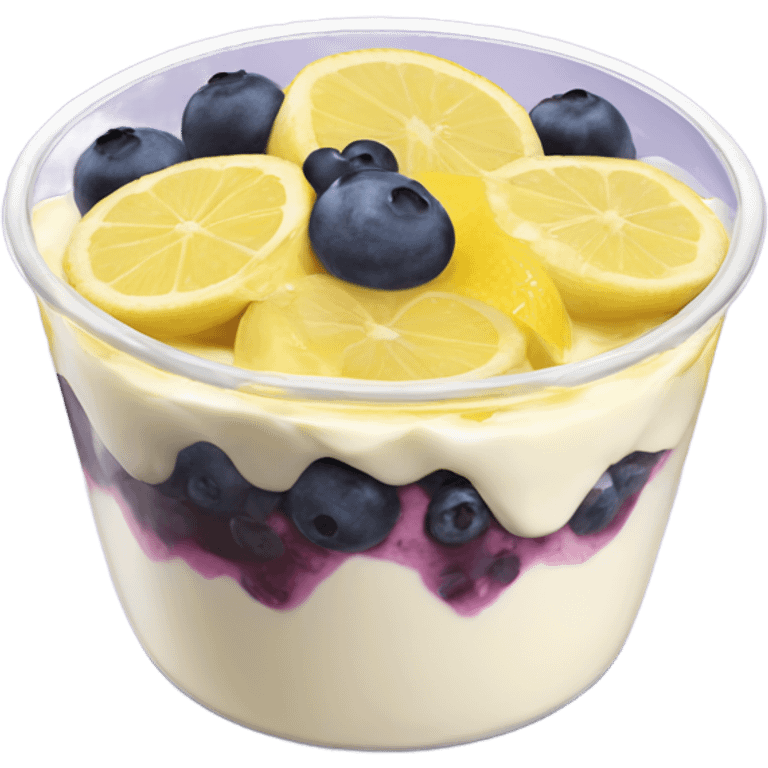 Lemon blueberry yogurt parfait  emoji