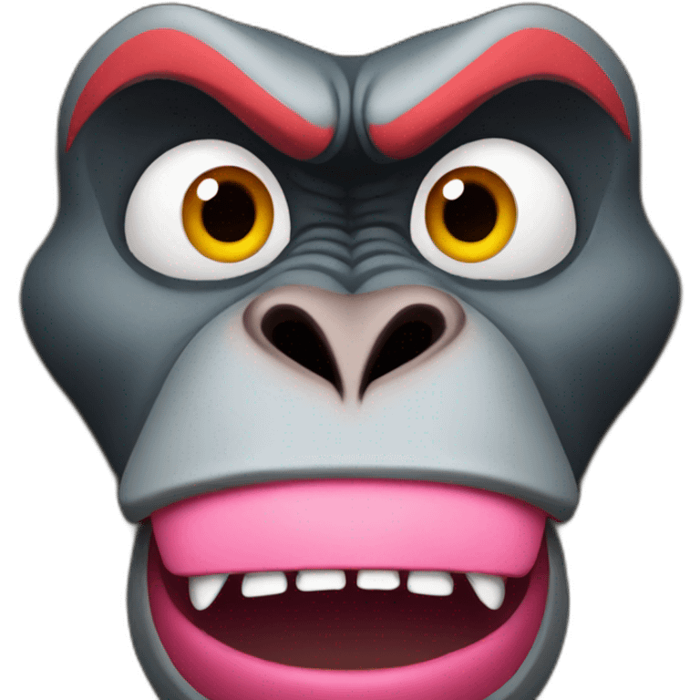 A aggressive mandrill face emoji