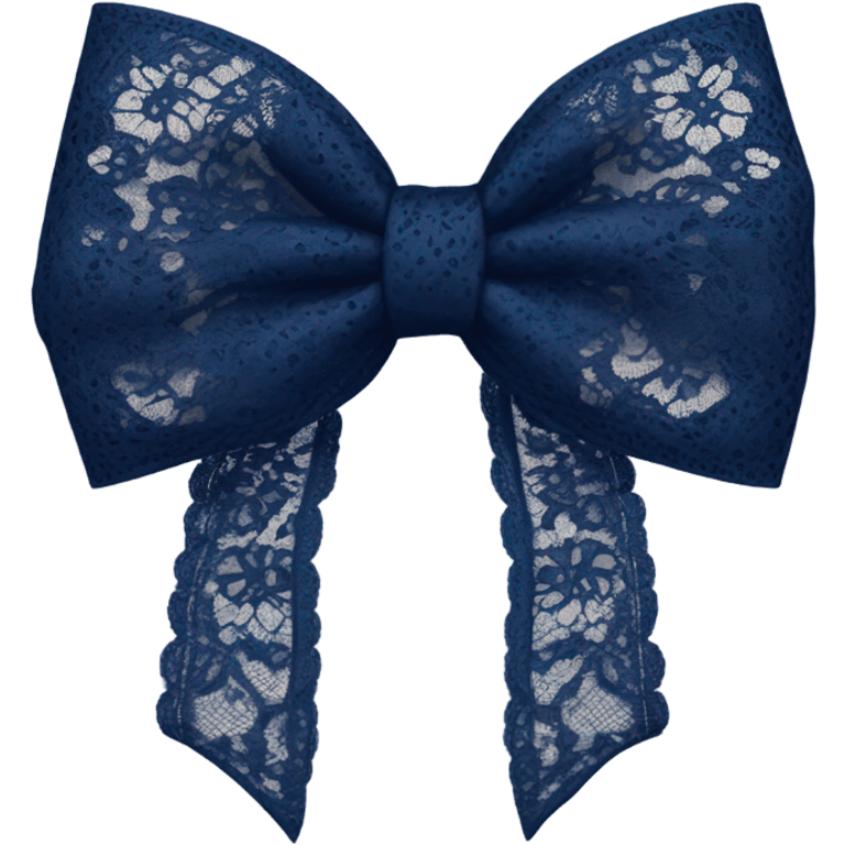 navi blue bow with lace emoji