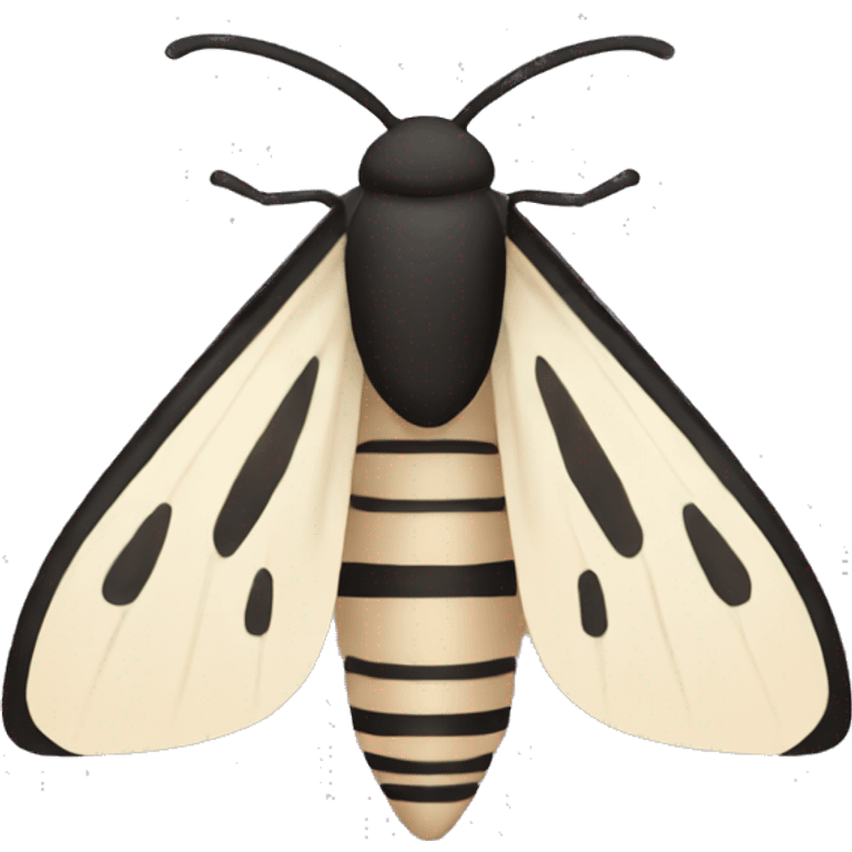 Black and beige moth emoji