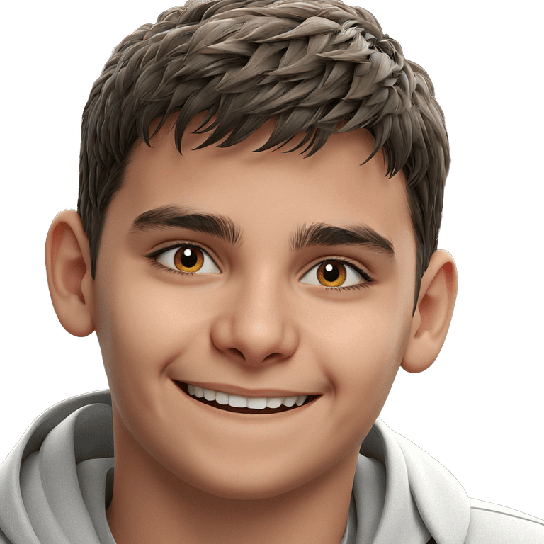 smiling boy portrait close-up emoji