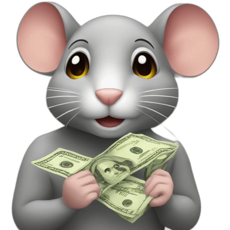 mouse claiming money emoji