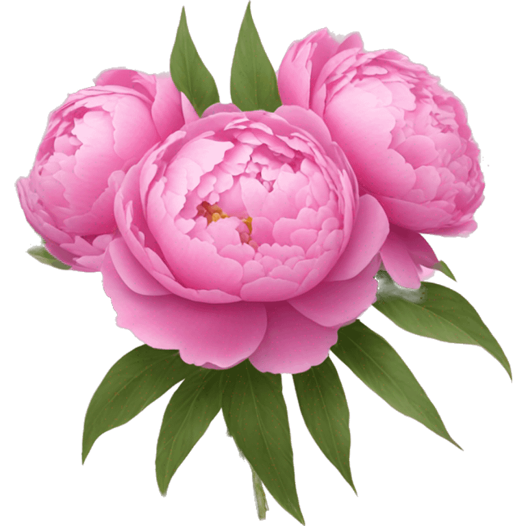 Bouquet of pink peonies emoji