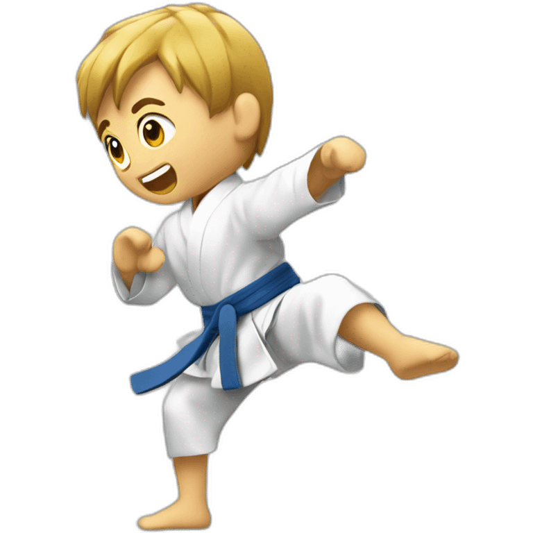 Karateka saludando emoji