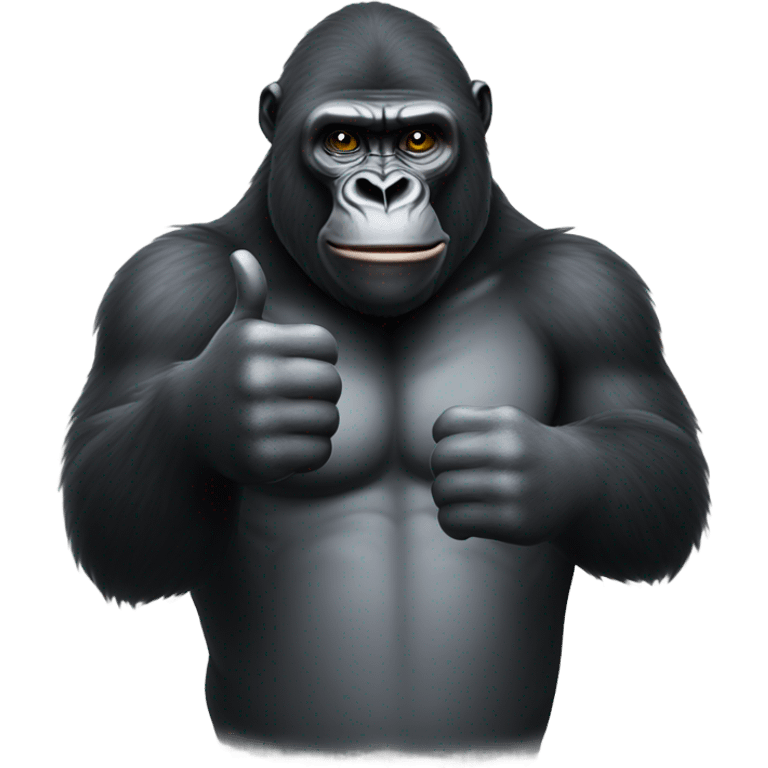 gorilla with thumbs up emoji