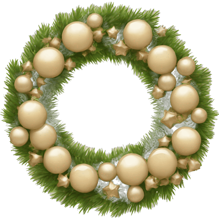 New Year's beige wreath emoji