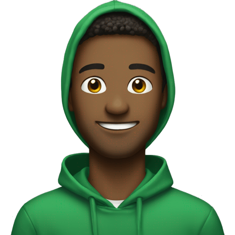 "Smiling solo in green hoodie" emoji