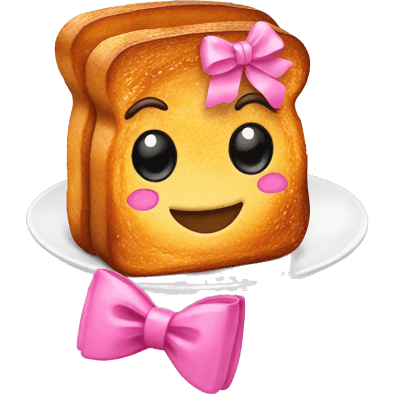 French toast with pink bow emoji