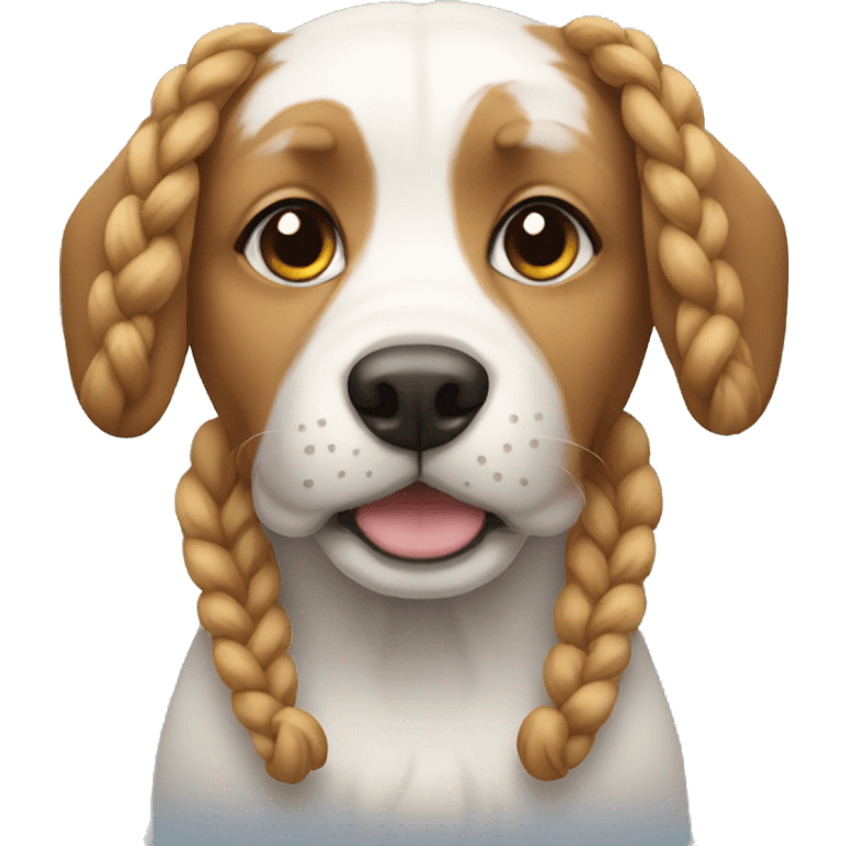  dog with braids emoji