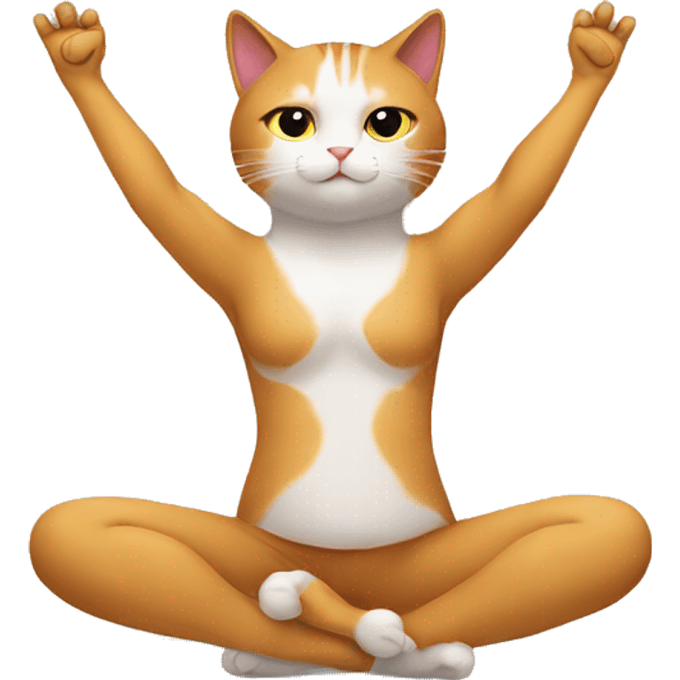 cat does yoga emoji