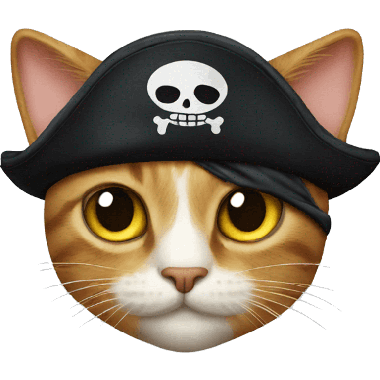 Cat with pirate eye patch emoji