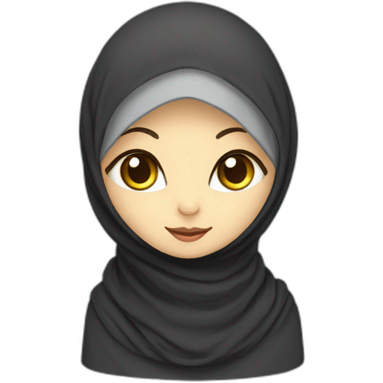 muslim cat with hijab on emoji